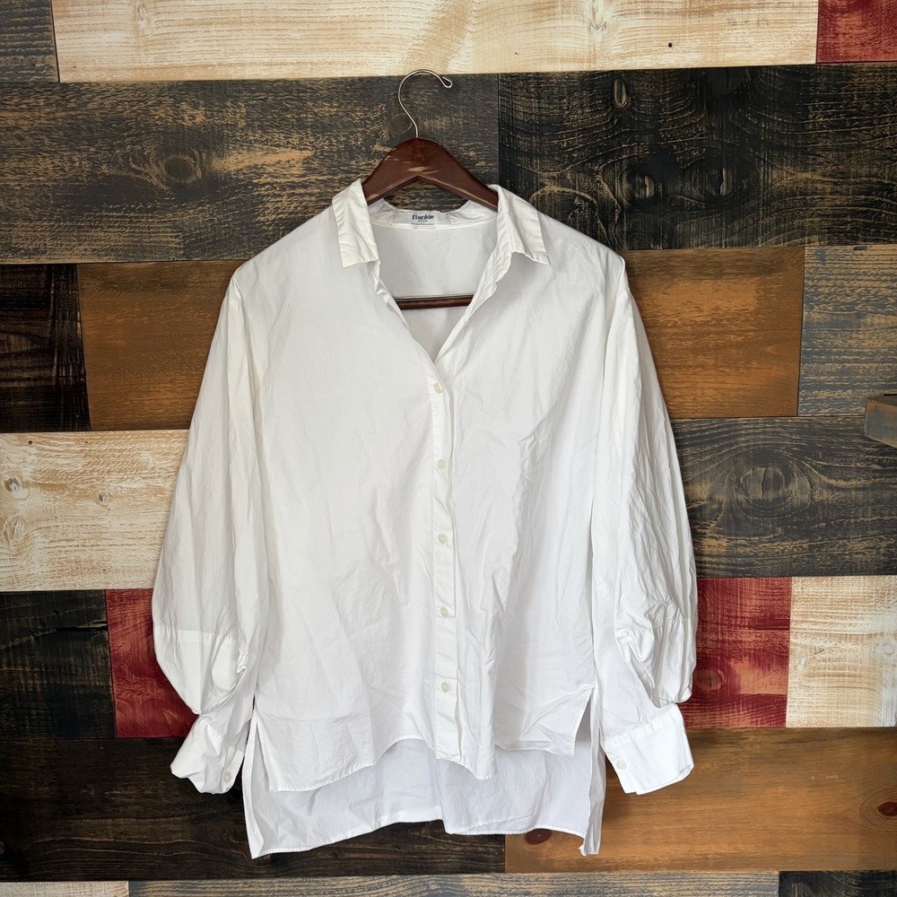 The Frankie Shop Blouse Chalk White Womens Dress Shirt Casual Size M